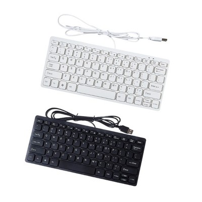 Slim Wireds Keyboards 78 Key Ergonomic for Comfortable Typing Experience