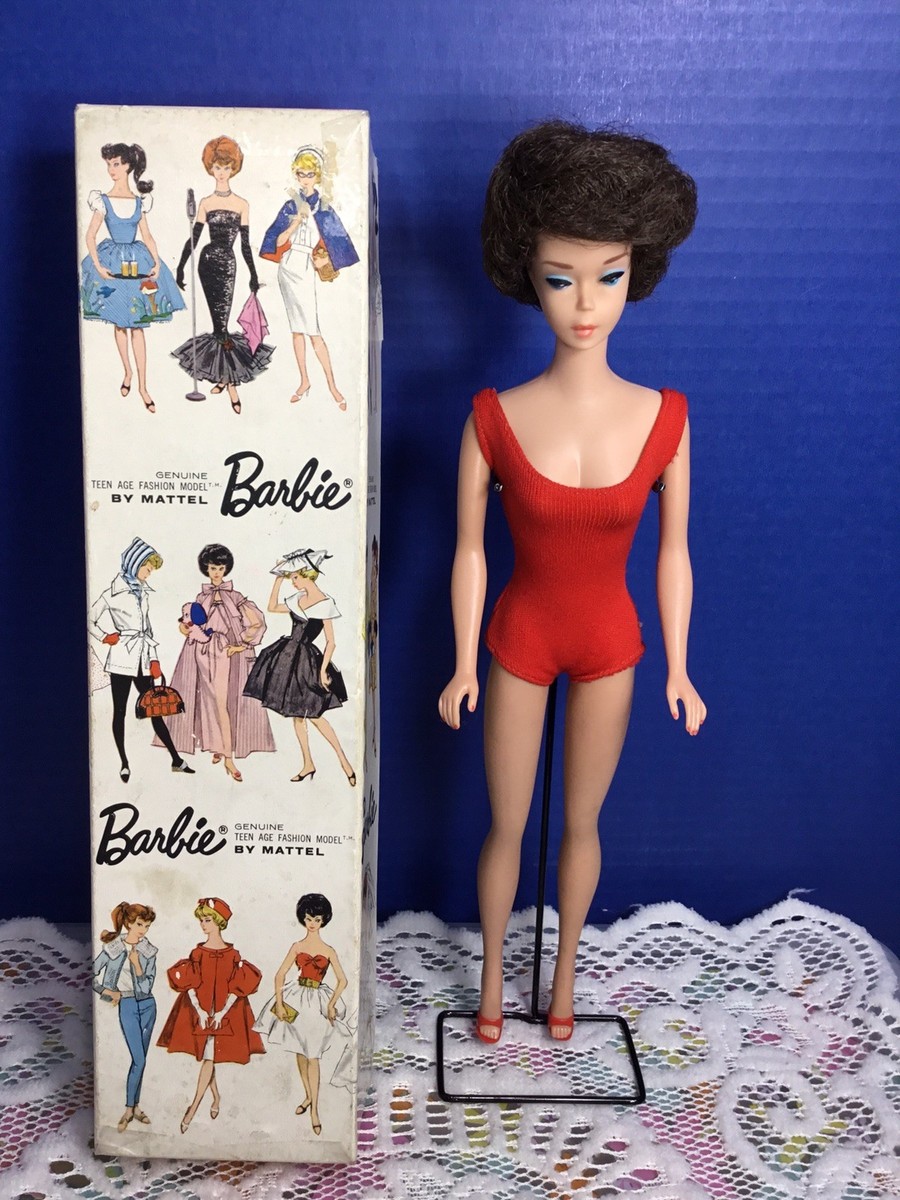 Vtg 1960s Barbie By Mattel Stock No. 850 Brunette Bubble cut Midge