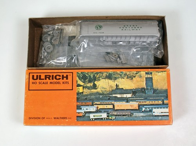 #ad #ad Ulrich TOFC Flat Car with Great Northern Trailer HO Scale Metal Kit 1705 NOS $55.00