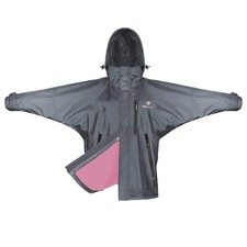 EQUIDRY Children's Thin Fleece Shortie Jacket Waterproof With Adjustable Hood