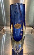 Vtg Murano Sommerso Faceted Vase M 83 Ls 8  Tall Vase Read