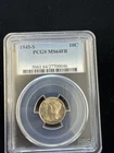 1945-s . Mercury Dime . PCGS MS65FB . Gem/Superb BU . Full Bands . Color#11218