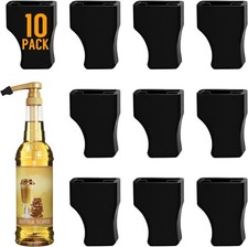 10 Pcs Black Rubber Syrup Pump Tip Covers