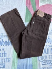 Vintage 70  s Levi  s 517 Brown Corduroys 29x33 Actual Boot Cut Flare