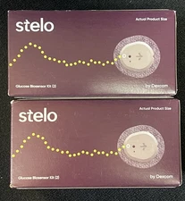 Stelo Glucose Biosensor Kit - 4 (2 Boxes) Continuous Gluscose Monitors