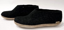Glerups Wool Slippers with Leather Sole, Men's Size EU 45 / US 11