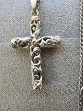 Clogau Silver and Rose Gold Tree of Life Cross Pendant