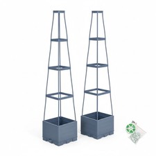 Pflanzkübel Pflanzturm Rankgitter Tomatenturm Pflanzengefäß Pflanzsäule 2er Set