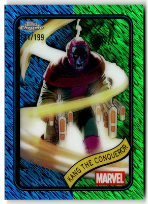 Topps Marvel Chrome 2025 No. 181 Kang the Conqueror Blue Green Shimmer 121/199