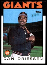 Dan Driessen 1986 Topps #65 Giants MLB READ FREE SHIPPING AutographDen