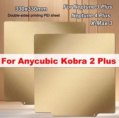 PEI Platte für Anycubic Kobra 2 Plus 330x330mm doppelseitiges Strukturbett mOWNIxX