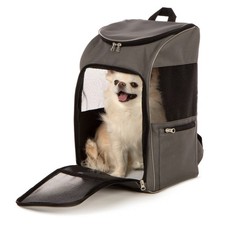 Medium Cat  Dog Travel Pet Backpack, Gray, 16 lb Limit