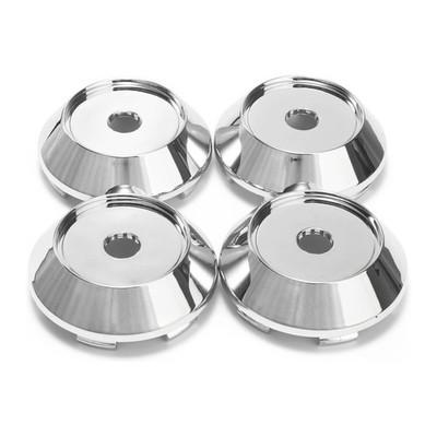 4Pcs Universal Felge Chrom Radkappe 68mm No Logo Silber Basis für Rad Center Cap