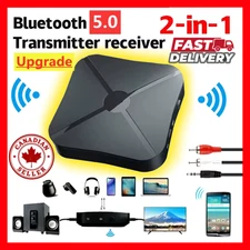 Bluetooth Transmitter Adapter Car Receiver Wireless USB AUX 3.5mm TV PC Laptop