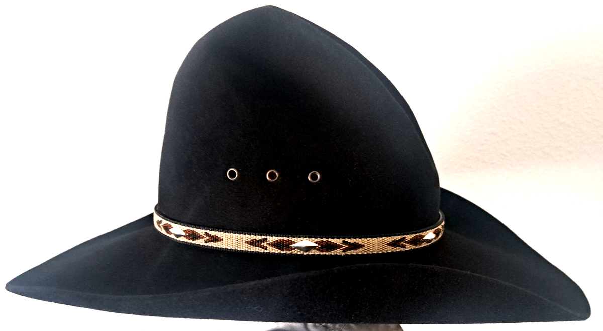 Vintage Stetson XXXX Beaver Black Cowboy Hat Sz 7 - TYLER type