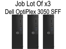 Job Lot of 3 Dell OptiPlex 3050 SFF Core i7-6700 8GB RAM 128GB SSD Windows 10 PC