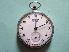 Sekonda 18 Jewel Chromed 45mm Slim Hand Wind Pocket Watch. . GWC