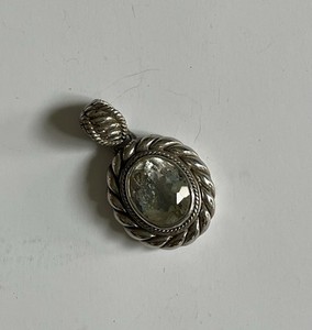 Bali Designs by Robert Manse White Topaz Sterling Silver Pendant 12 X 10 mm