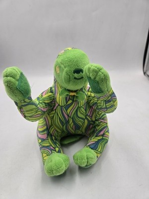 Fig Meditating Sloth Plush Green Magnetic Leaf Pink Green 7  Meow Wolf