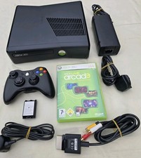 Microsoft Xbox 360 S Slim 1439 Console Bundle 250GB Controller Power Supply Game