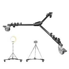 LS Camera & Camcorder Tripod Dolly Wheels, Safety Lock Professional Studio Use