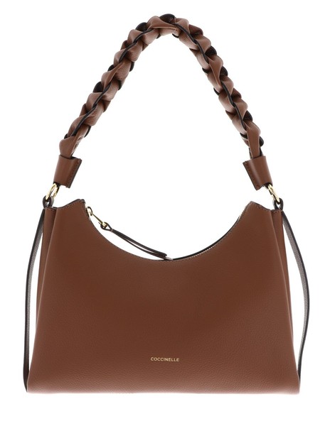 Coccinelle Boheme Grana Double Shoulder Bag Schultertasche Cognac / Noir-image