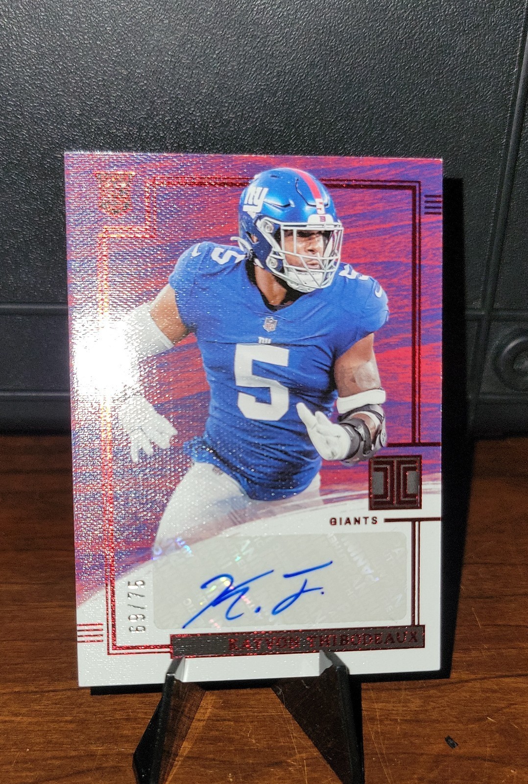 Kayvon Thibodeaux Panini Impeccable #144 Autograph-Red