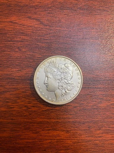 1901-P Morgan $1 – Chest Feathers Variety – AU Circulated