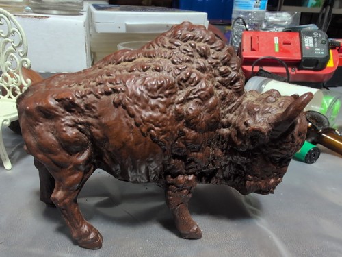 RED MILL MFG 403 USA RESIN BISON BUFFALO FIGURINE 6.5" X 4.5" CABIN FARMHOUSE