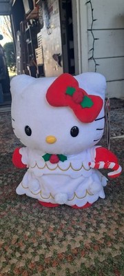 Dancing Hello Kitty Holiday Plush Stuffed Animal White Red Dress Collectible Toy
