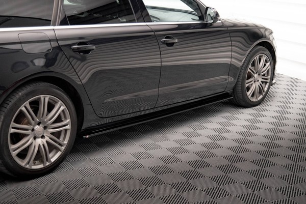 Maxton Design Seitenschweller Ansatz (Paar) V.1 Passend FüR Audi A6 C7 Schwarz H-image