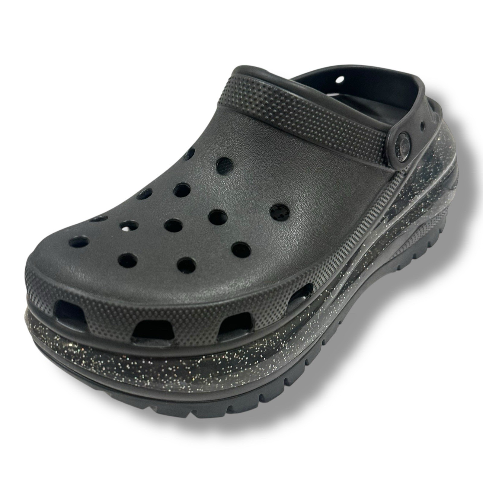 Crocs Mega Crush Rainbow Glitter Clog Black US Men’s 10 Women’s 12 image 2