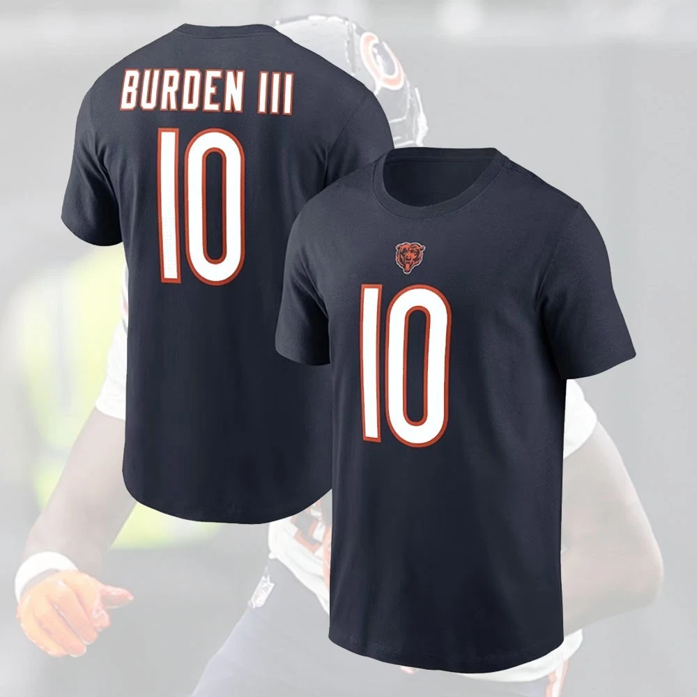 Luther Burden III #10 Chicago Bears Player Number & Name For Fans Gift