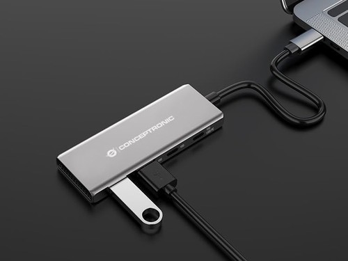 CONCEPTRONIC HUBBIES15G 4-Port USB 3.2 Gen 2 Hub, 10 Gbit/s, USB-C x 2, USB-A x - 第 2/6 張圖片