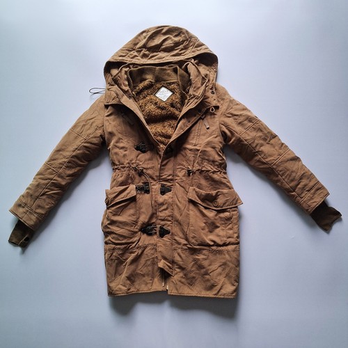SLY Japan Original N-3B Military Parka Jacket Sherpa Hood Winter Coat Thumbholes