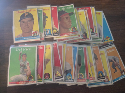 1958 Topps Baseball Cards. Complete Your Set. Cards Between 201-300