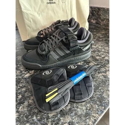 Adidas Bad Bunny Forum Buckle Low Triple Black Sneakers GW5021 Mens 6 Womens 7