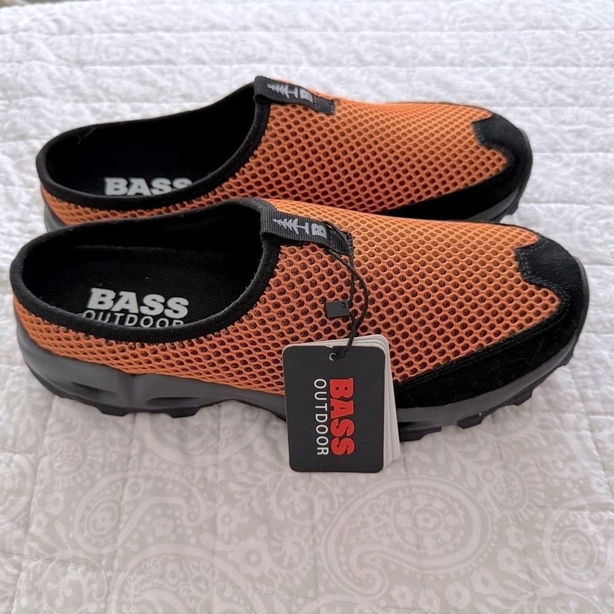 Bass‎ Outdoor Men’s Mesh Slip On Shoes Size 7.5 Orange Black Hiking Trail NWT Bass Outdoor Men main image 2