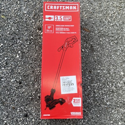 CRAFTSMAN 3.5 AMP CORDED 12  STRING TRIMMER EDGER Free Shipping New
