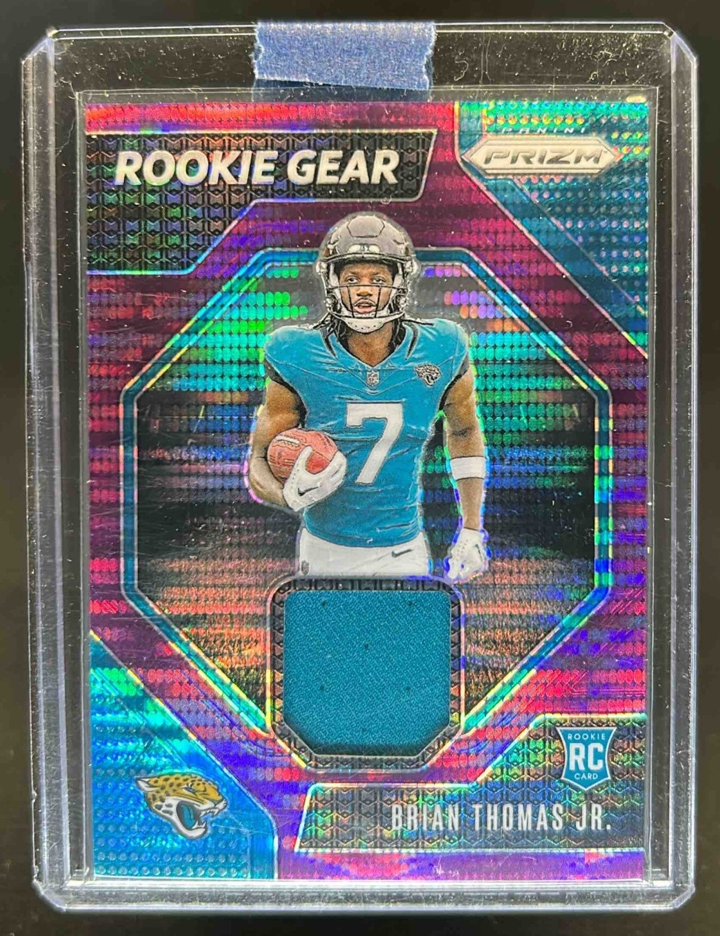 2024 Prizm Brian Thomas Jr. Rookie Gear Jersey Purple Pulsar RC #RG-BTJ Jaguars