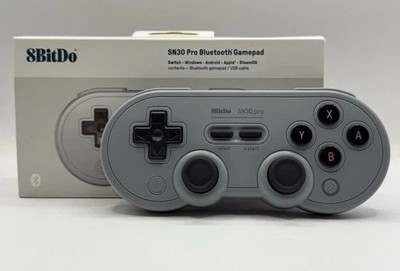 8BitDo SN30 Pro Bluetooth Controller for Nintendo Switch, PC, Steam Deck - Gray