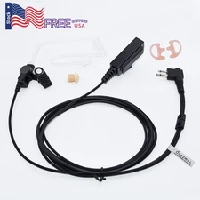 ONE2MAX 2-Wire Headset for Motorola radio w/ Earmold/Eartip/Earpiece Parts