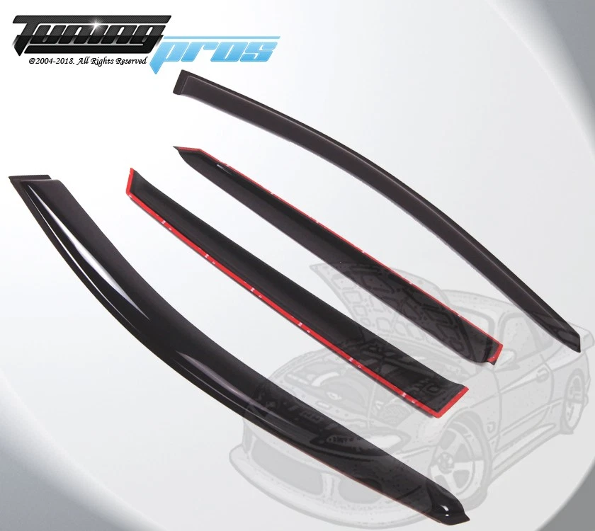 Juego de 4 viseras protectores de lluvia para ventana canal de humo para Kia Spectra5 2005-2009 Foto 3 de 3