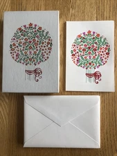 Vintage Crane’s Stationery 5 Design Engraved Note Cards, 5 Envelopes Boxed