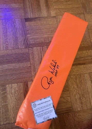 Roger Wehrli (CARDINALS) Signed Orange Endzone Pylon w/HOF'07 (SCHWARTZ COA)