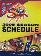 2005 CONNECTICUT SUN WNBA BASKETBALL POCKET SCHEDULE