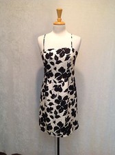 Ann Taylor Petite Size 6 Black And White Floral Dress-Very Nice!