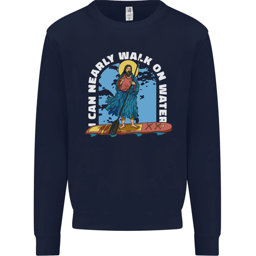 Funny Paddleboarder Jesus Paddleboarding Kids Sweatshirt Jumper - Picture 18 of 72