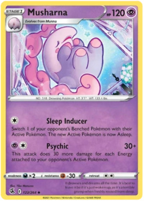 Pokemon - Musharna - 122/264 - Non Holo - Fusion Strike - NM/M - New