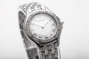 18 000 Cartier 1ct Vvs D Factory Diamond 18k White Gold Ladies Dress Watch New Ebay